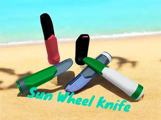 Sun wheel knife (retractable knife)
