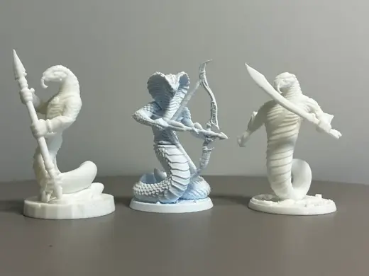 3 Pack Yuan Ti Snake Human Viper DnD tabletop mini