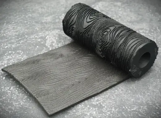 Textured Roll With Strong Wood Grain Pattern