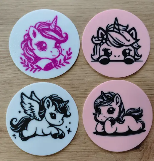 unicorn coasters