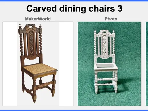 RPG • Dollhouse • Mini: Victor Era Dining chairs 2