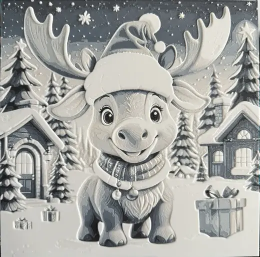 Baby reindeer at christmas hueforge 200x200