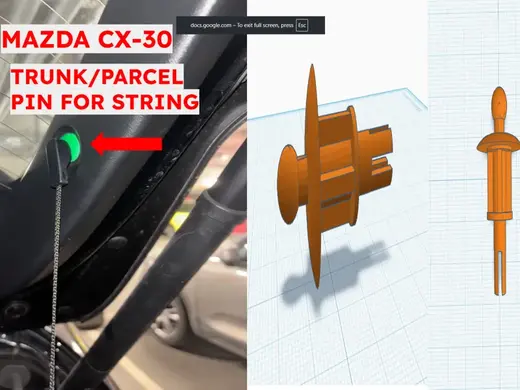 Mazda CX-30 Trunk / Parcel Shelf String Clip
