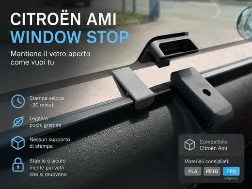 Blocca finestrino per citroen ami e fiat topolino