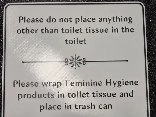 Bathroom Instructions for Air BNB