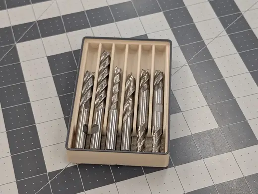 Gridfinity - 3/8" or 8/9mm End Mill Holder (Long)