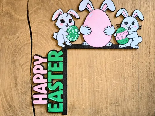Easter Bunnies door corner - left and right
