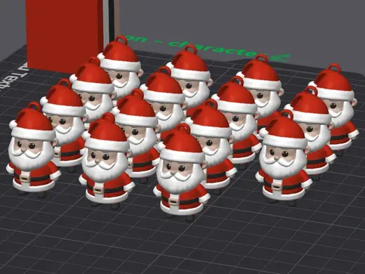 Santa Claus - 15x Keychain - Recolor - PETG