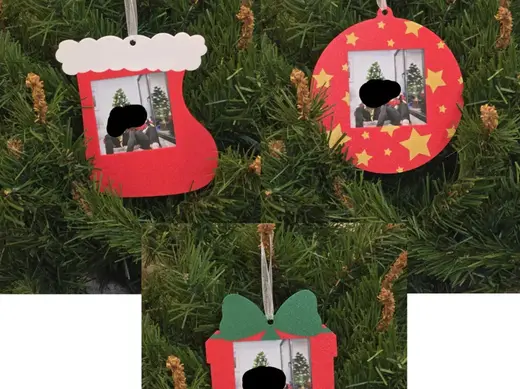 Instax Polaroid Ornaments w/ Christmas Shapes