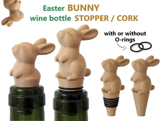 Cute Easter Bunny Wine Bottle Stopper