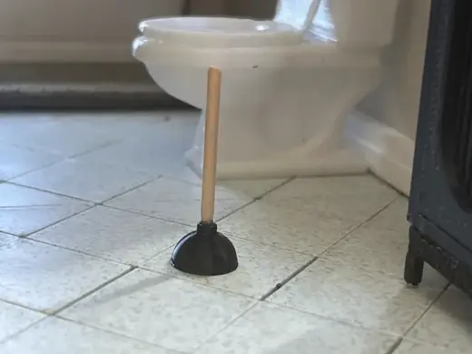 Dollhouse Toilet Plunger