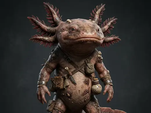 Axolotl Guerriero - Avventuriero Fantasy