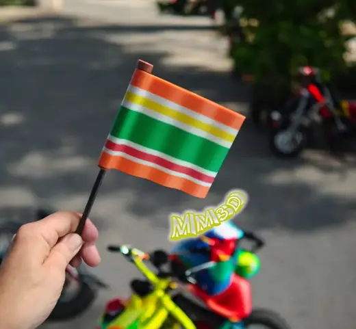 Multicolor Flag for bike garden and other