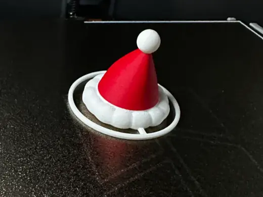 Christmas hat hair pin