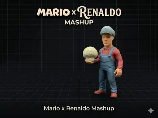 HE SCORES. (Mario x Ronaldo Mashup ) Single Color