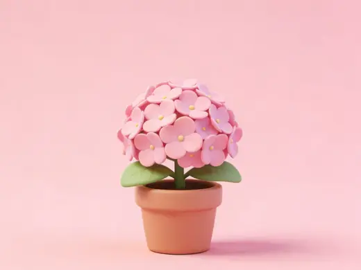 绣球花-微缩模型植物系列-儿童过家家涂色玩具