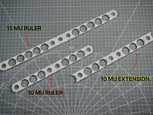 Multiboard Ruler - 10 and 15 MU