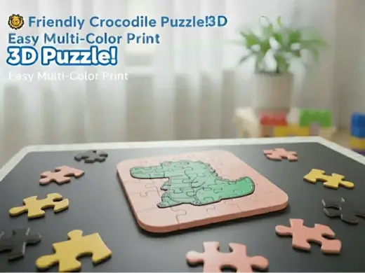 Friendly Crocodile/Alligator 3D Puzzle