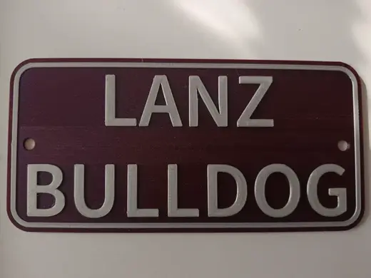 Lanz Bulldog Schild