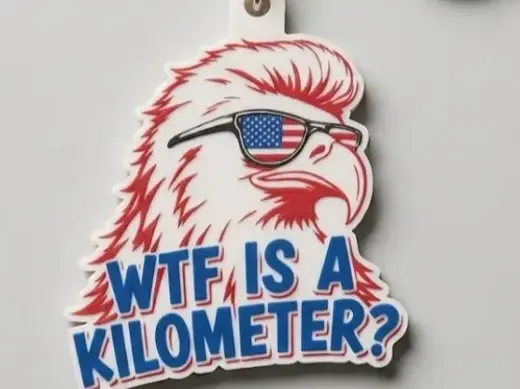 WTF is a Kilometer - Flat double sided Keychain