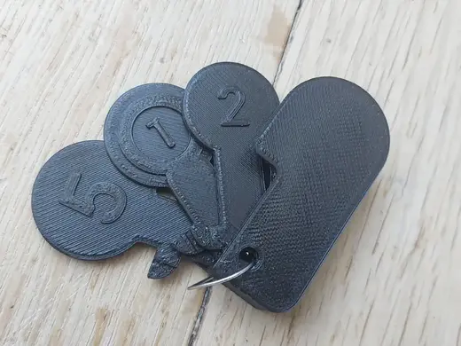 Keychain set of tokens Polish 5, 2, 1 PLN złoty