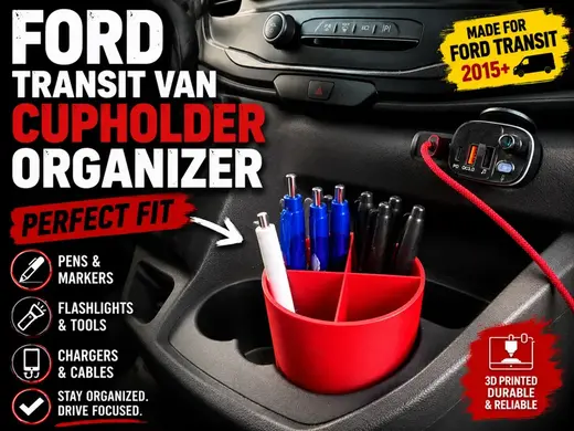 Ford Transit Cup Holder Organizer| Pens, Markers