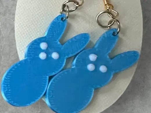 Bunny peep earrings