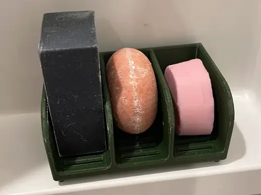 3-Bar Shower Soap Tray