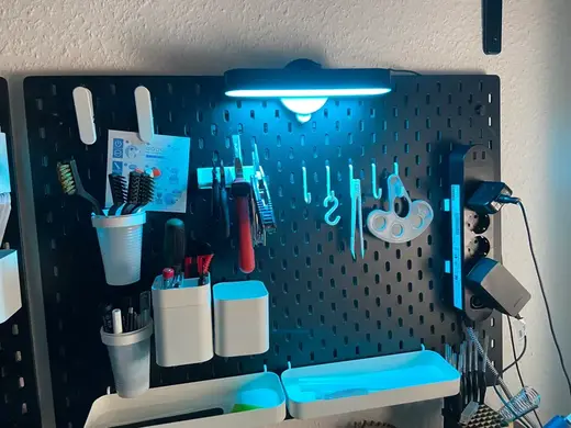 Hue Lightbar mount for Ikea Skadis Pegboard