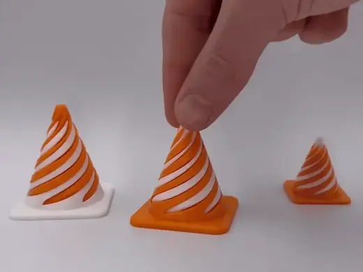 Traffic Cone Spiral Passthrough Fidget Toy