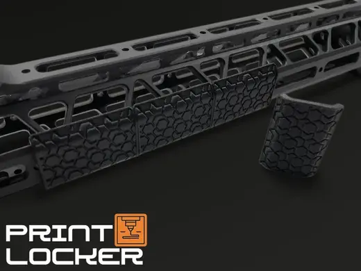 (Snap In) M-LOK Rail Covers Hex Grip V3