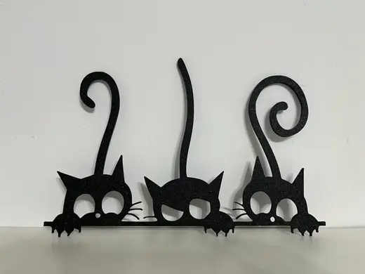 Silueta 3 gatos