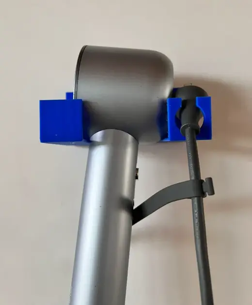 Universal shelf for hair dryer is perforation-free