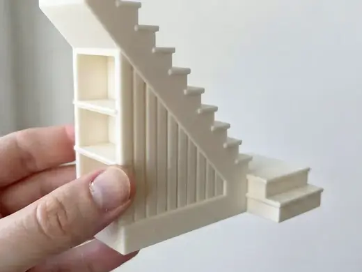 Understair with display Shelf Doll Scale 1/24 1/12