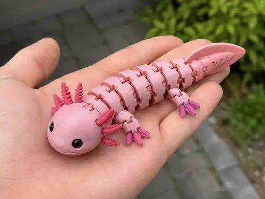 Flexi Axolotl Print-in-Place Fidget Toy