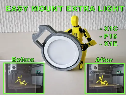 X1C / P1S / P2S Buildplate light for LED Kit 001