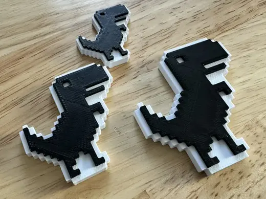 Offline T-Rex (Google Dinosaur Game) Fridge Magnet