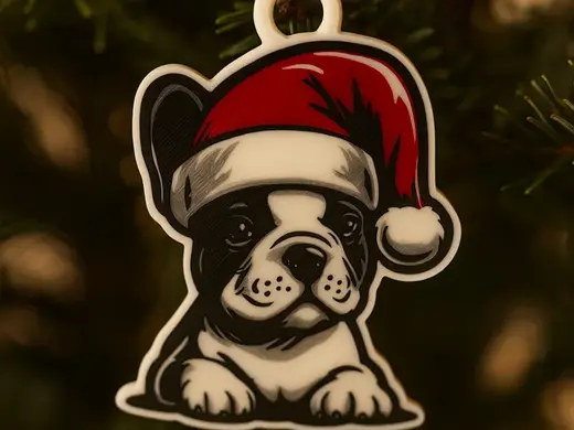 French Bulldog Christmas Ornament