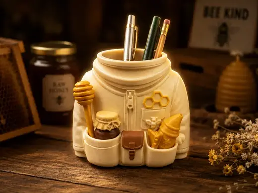 Beekeeper Pencil Holder | Bee Desk Organizer