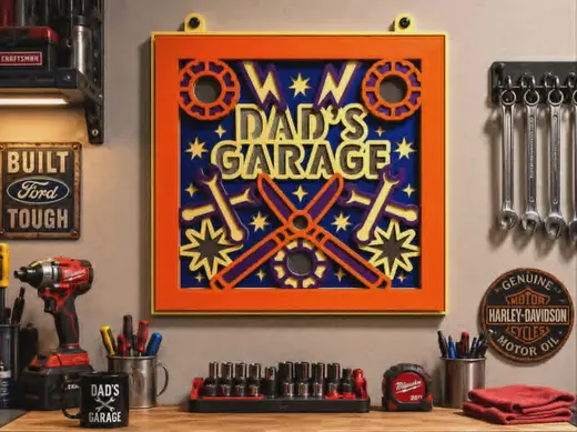 Dads Garage Sign. Man Cave Fathers Day Gift