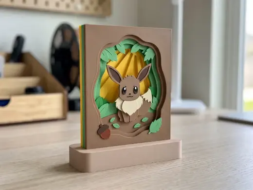 Shadow Box Pokemon #0133 - Eevee v1.0