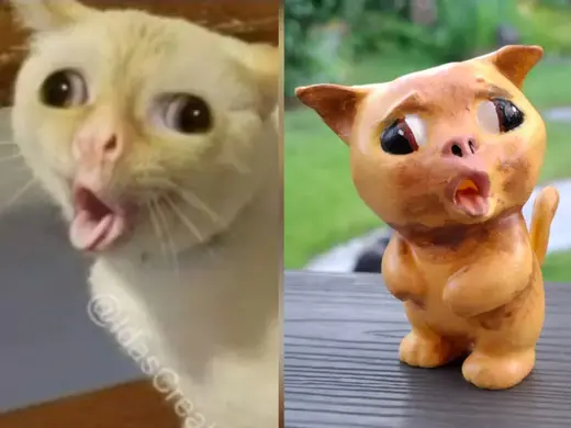 Cute Meme Cat Figure - only 14g but 8cm tall