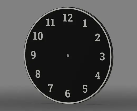 Plain blank clock to use as is or a template