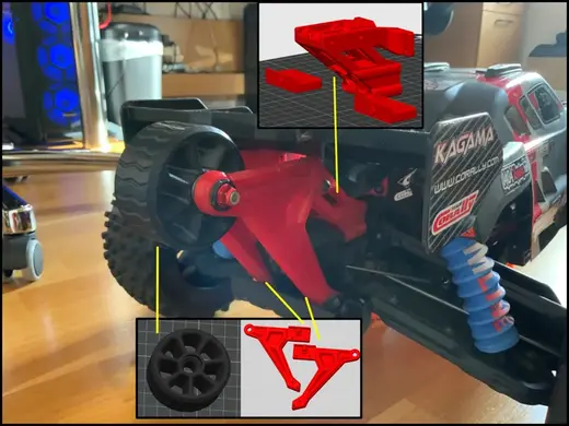 RC Team-Corally Kagama Wheelie-Bar / Spoilerhalter