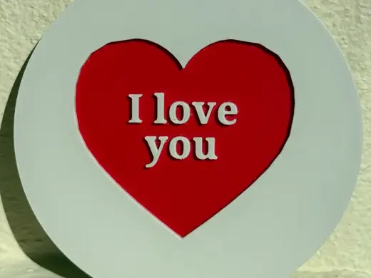 "I love you" Coaster
