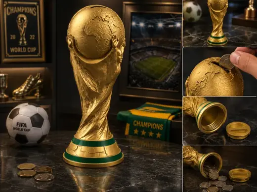 World Cup Trophy Piggy Bank