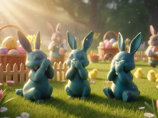 Lapins de la Sagesse Ne Rien voir,entendre,dire