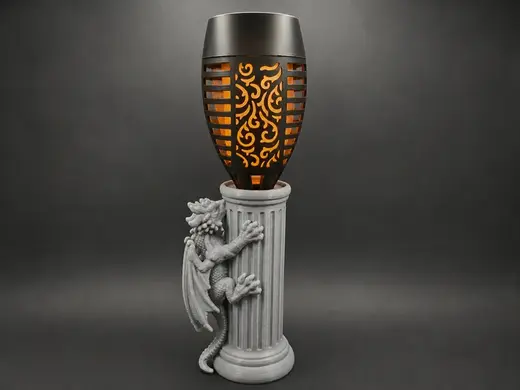Pillar Dragon Solar Light Holder