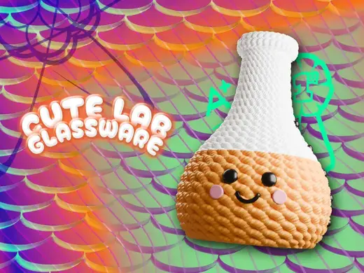 Adorably Scientific Crochet Lab Gear Boiling Flask