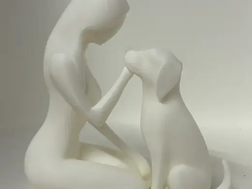 Lady And Dog Ornament